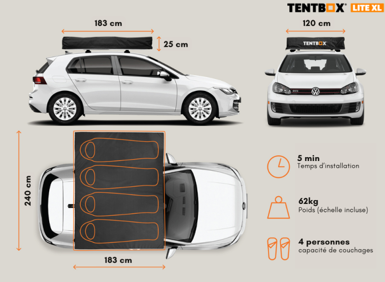 TENTBOX - Tente de toit Lite XL - Image 5