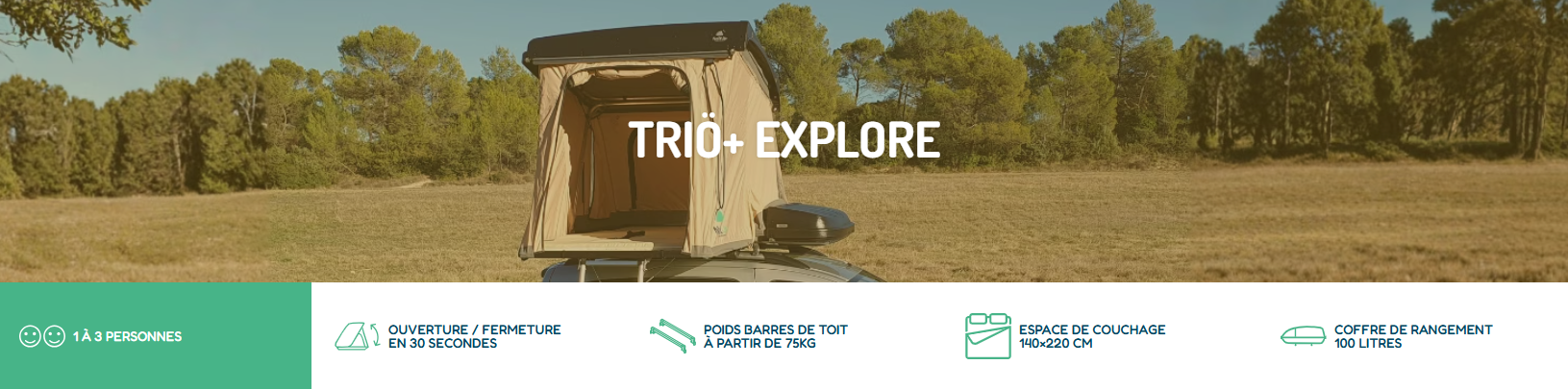 NAITUP - Tente de toit Trio+ Explore - Image 5